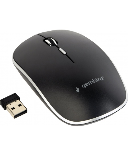 Gembird Silent Wireless Optical Mouse MUSW-4BS-01 USB, Black