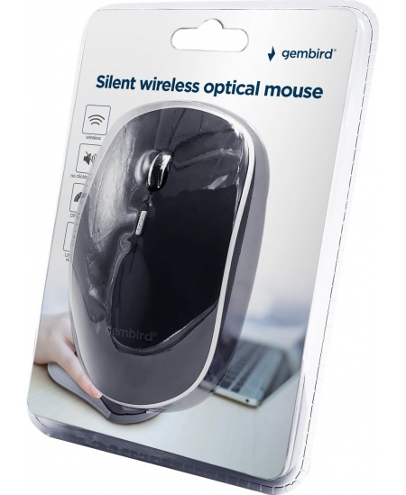 Gembird Silent Wireless Optical Mouse MUSW-4BS-01 USB, Black