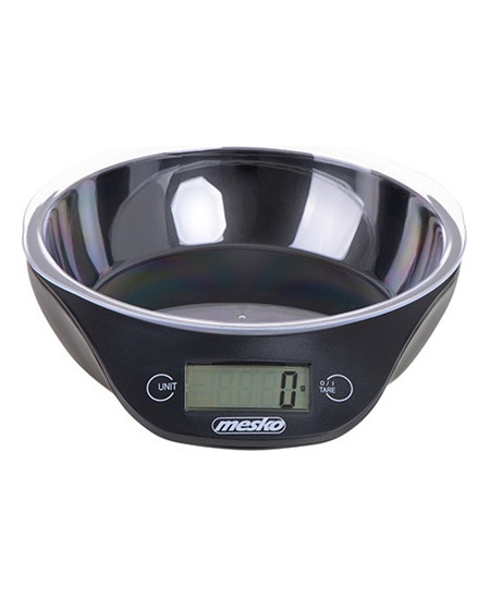 Mesko Kitchen scale with a bowl MS 3164 Maximum weight (capacity) 5 kg, Graduation 1 g, Display type LCD, Black