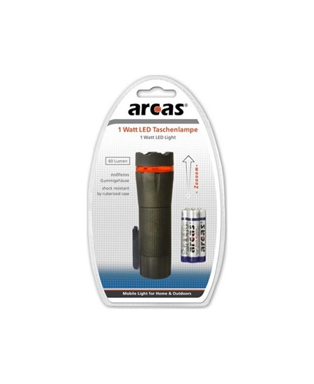 Arcas | Torch | LED | 1 W | 60 lm | Zoom function