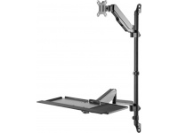 Digitus Sit-Stand Workstation Wall Single Mount, Max load 1-8 kg, max Screen Size: 17"-32", Black | Digitus