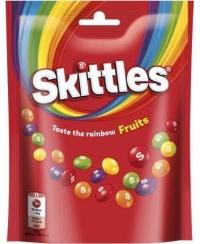Kramtomieji saldainiai SKITTLES vaisių skonio traškiame cukruas glajuje 152g