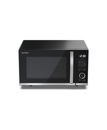 Sharp Microwave Oven with Grill YC-QG204AE-B Free standing, 20 L, 800 W, Grill, Black, Ceramic bottom (no plate)