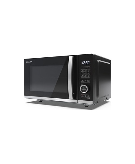 Sharp Microwave Oven with Grill YC-QG204AE-B Free standing, 20 L, 800 W, Grill, Black, Ceramic bottom (no plate)