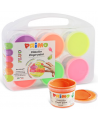 Dažai piešimui pirštais PRIMO, 6 fluorescencinių spalvų x 100 g