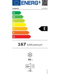 Gorenje | Freezer | FH10EAW | Energy efficiency class E | Chest | Free standing | Height 85.4 cm | Total net capacity 95 L | Whi