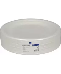 Ekologiškos vienkartinės lėkštės, pagamintos iš cukranendrių, Ø23 cm, baltos, 50 vnt.