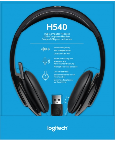 Logitech | Headset | H540 | On-Ear USB Type-A | Black