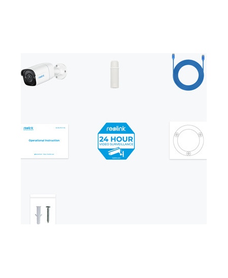 Reolink | Smart PoE IP Camera with Person/Vehicle Detection | P320 | Bullet | 5 MP | 4mm/F2.0 | IP67 | H.264 | Micro SD, Max. 25