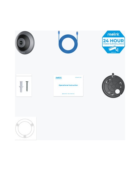 Reolink | 360° Panoramic Indoor Fisheye Camera with Smart Detection | Fisheye Series P520 | Fisheye | 6 MP | 1.98mm/F2.0 | H.26