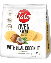 Traškučiai TALER, With real coconut, 70 g