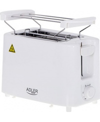 Adler | AD 3223 | Toaster | Power 750 W | Number of slots 2 | Housing material Plastic | White