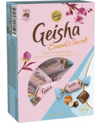 Pieninio šokolado saldainiai GEISHA Caramel Seasalt, 150 g