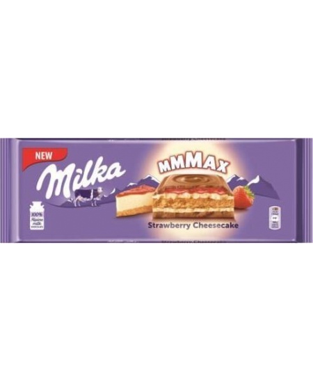 MILKA sūrio pyragas su braškėmis, 300g