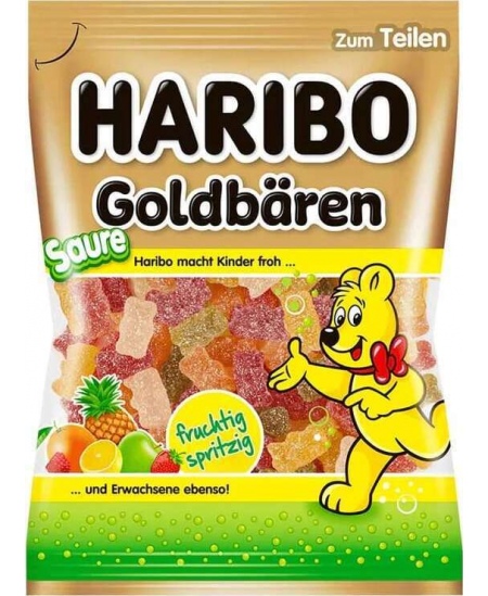 Guminukai HARIBO, Goldbären sauer, 175 g