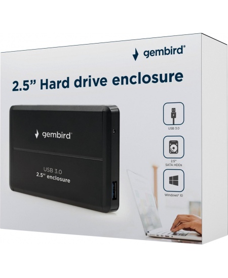 Gembird USB 3.0 2.5'' enclosure EE2-U3S-2  SATA 3Gb/s, USB 3.0