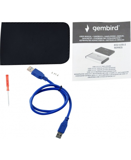 Gembird USB 3.0 2.5'' enclosure EE2-U3S-2  SATA 3Gb/s, USB 3.0