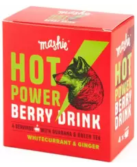 Energinė baltųjų serbentų ir imbiero arbata MASHIE HOT POWER, 4 x 40 ml