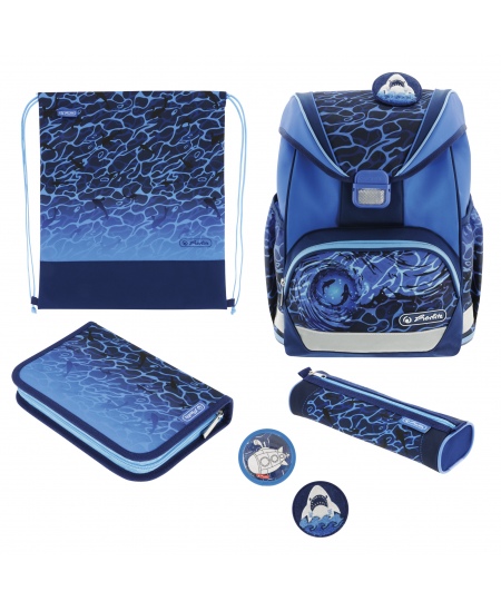 Kuprinė su priedais HERLITZ UltraLight Plus Blue Shark