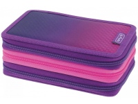 Penalas HERLITZ Dip Dye, violetinis, trijų skyrių, užpildytas