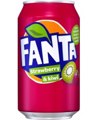 Gaivusis gėrimas FANTA Strawberry  & Kiwi, gazuotas, 0, 33 l, skardinė, D