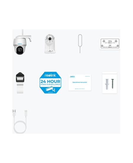 Reolink Smart Pan and Tilt Wire-Free Camera | Argus Series B430 | PTZ | 5 MP | Fixed | H.265 | Micro SD, Max. 128 GB