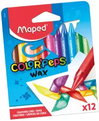 Vaškinės kreidelės MAPED Color Peps, 12 vnt.