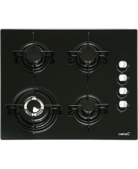 CATA | Hob | CI 631 A/A 08041412 | Gas on glass | Number of burners/cooking zones 4 | Rotary knobs | Black