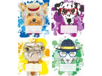 Sąsiuvinis langeliais ŠMAIKŠTŪS GYVŪNAI, 12 lapų, 80 gsm