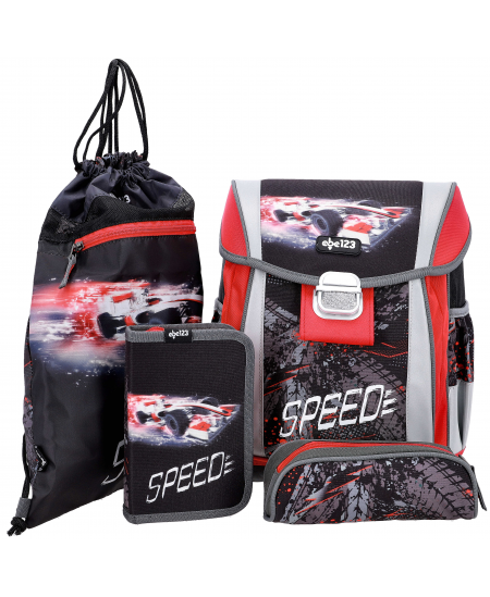 Kuprinė su priedais ABC123 Speed, 4 dalių