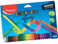 Inovatyvūs nedrožiami spalvoti pieštukai MAPED Infinity, 24 spalvos