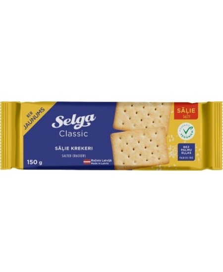 Krekeriai SELGA, Classic, sūrūs, 150 g