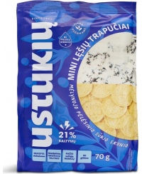 Mini lęšių trapučiai USTUKIŲ MALŪNAS, mėlynojo pelėsio sūrio skonio, 70 g