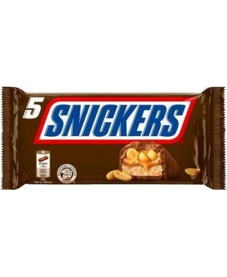 Šokoladinis batonėlis SNICKERS, 5x50g