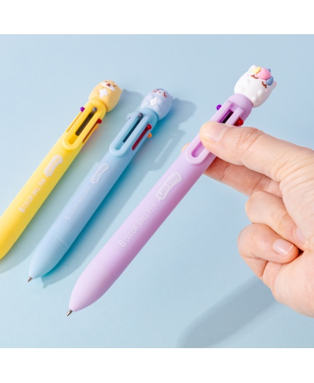 6 spalvų tušinukas SQUISHY 1, įvairių dizainų