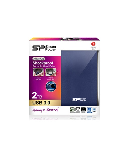 Silicon Power Armor A80 2TB 2.5 ", USB 3.1, Blue
