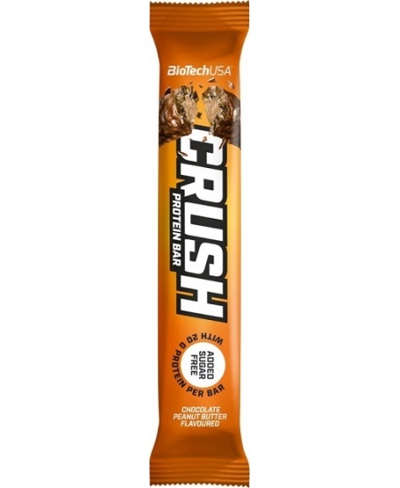 Baltyminis batonėlis BioTechUSA Crush Bar, šokoladinis, su riešutų sviestu, 64 g