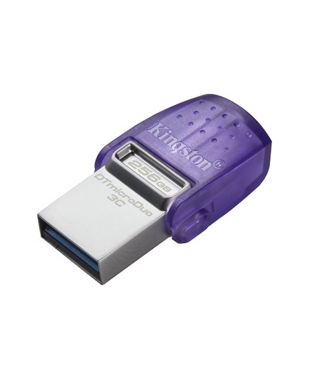 Kingston | DataTraveler | DT Micro Duo 3C | 256 GB | USB Type-C and Type-A | Purple