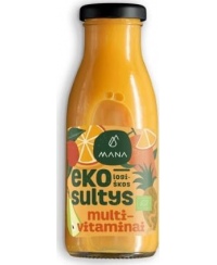 Ekologiškos sultys ne iš koncentrato MANA, įvairių vaisių (multivitaminai), 250 ml LT-EKO-001