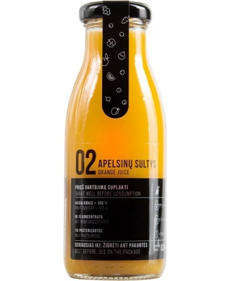 Sultys apelsinų, ne iš koncentrato 0,25l