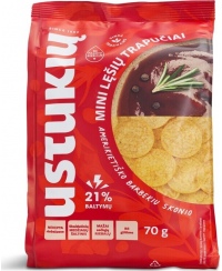 Mini lęšių trapučiai USTUKIŲ MALŪNAS, barbekiu skonio, 70 g
