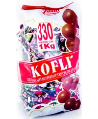 Saldainiai KOFLI - kavos pupelės aplietos šokoladu, 1 kg
