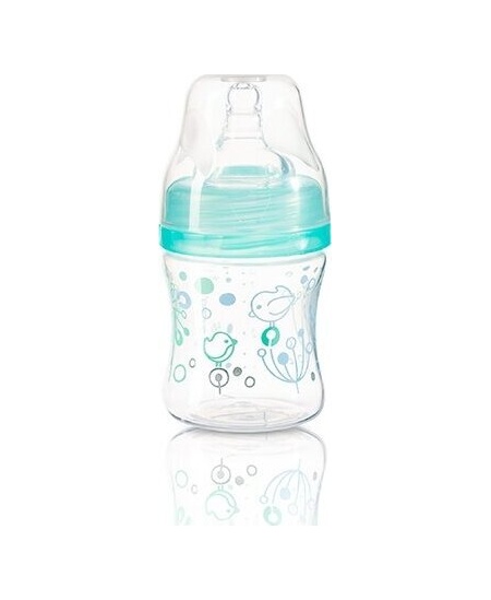 BabyOno dieglių nesukeliantis plataus kaklelio buteliukas 120 ml nuo 0 mėn mėtinis 402/01