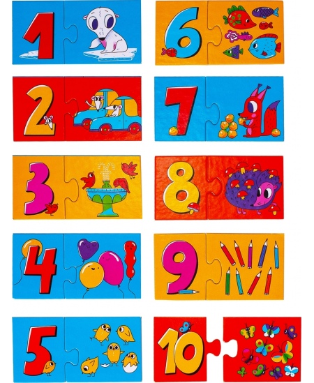 Dėlionė mažiausiems Baby puzzle SKAIČIAI