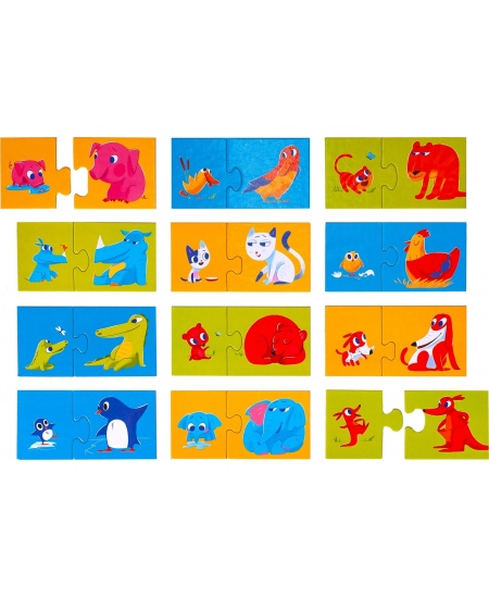 Dėlionė Baby Puzzle „Mama ir jos mažylis“, 24 detalės