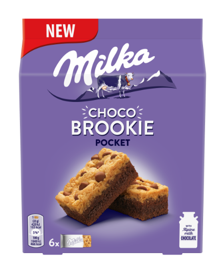 Pyragaičiai MILKA Choco Brookie Pocket, 6vnt.,  132 g