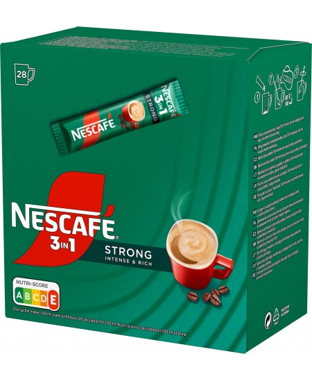 Kavos gėrimas NESCAFE STRONG 3in1, 28 vnt.