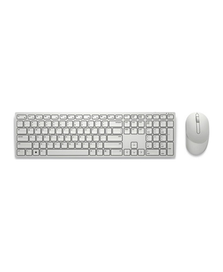 Dell Keyboard and Mouse KM5221W Pro Wireless, RU, 2.4 GHz, White