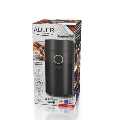 Adler | Coffee Mill | AD 4446bg | 150 W | Coffee beans capacity 75 g | Black