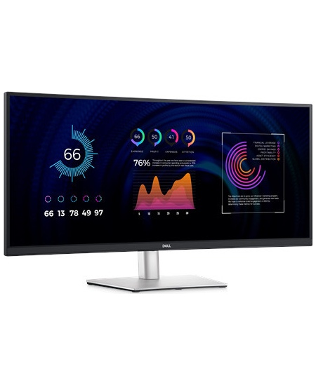 Dell | Ultrawide Curved Monitor | P3424WE | 34 " | IPS | WQHD | 21:9 | 60 Hz | 5 ms | 3440 x 1440 | 300 cd/m² | HDMI ports